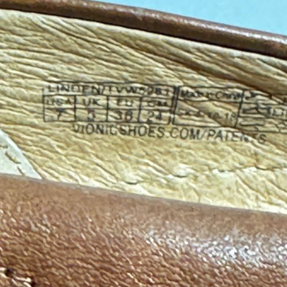 Vionic Fresh Liden Womens Casual Slip-On Shoes Size 7 Brown Leather With White R - Picture 10 of 11